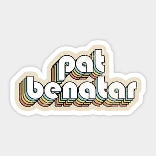 Pat Benatar - Retro Rainbow Letters Sticker